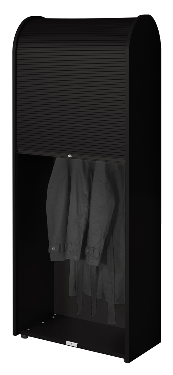 Garderobenschrank Roll-Up - schwarz - Siqnatop