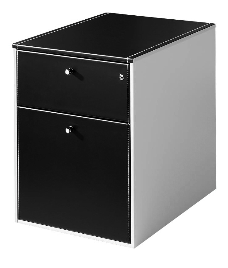 Rollcontainer Corium - Hängeregistratur - Leder schwarz - Fantoni