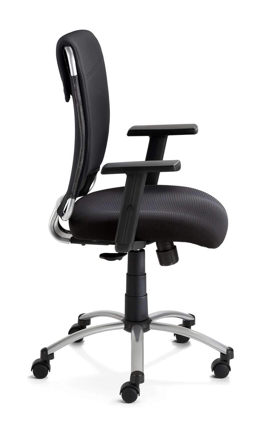 Drehstuhl Mayer Spirit in Schwarz mit Armlehnen