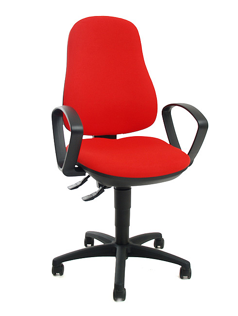 Drehstuhl Point 70 mit Armlehnen - rot - Topstar