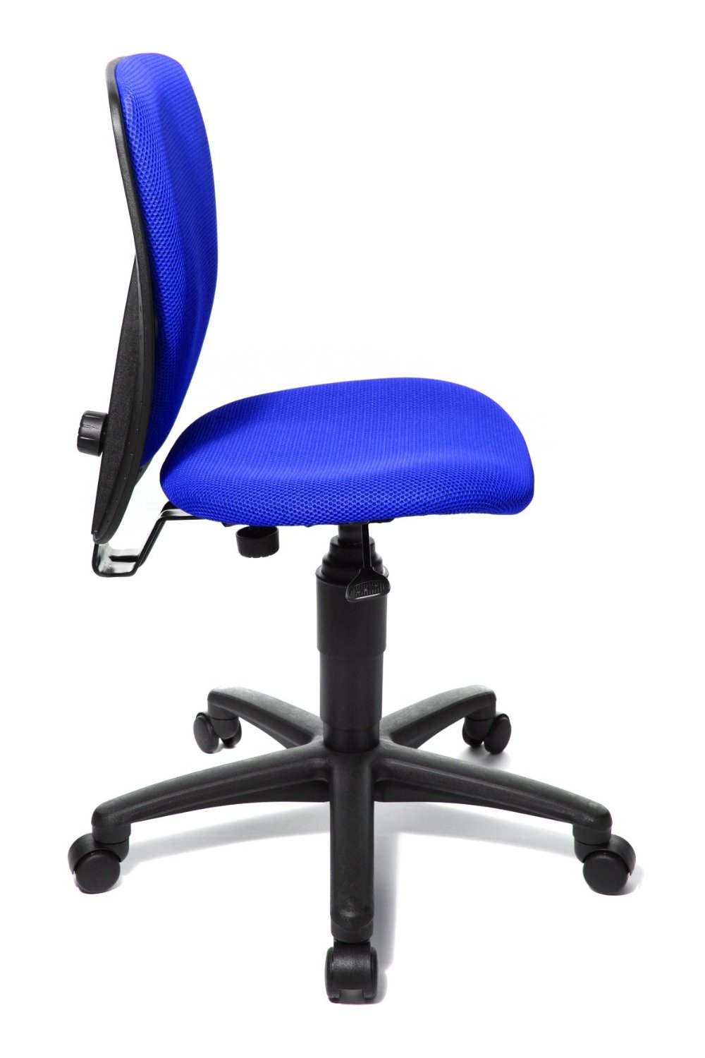 Kinderdrehstuhl Topstar High S'cool - blau - mit Hartbodenrollen,