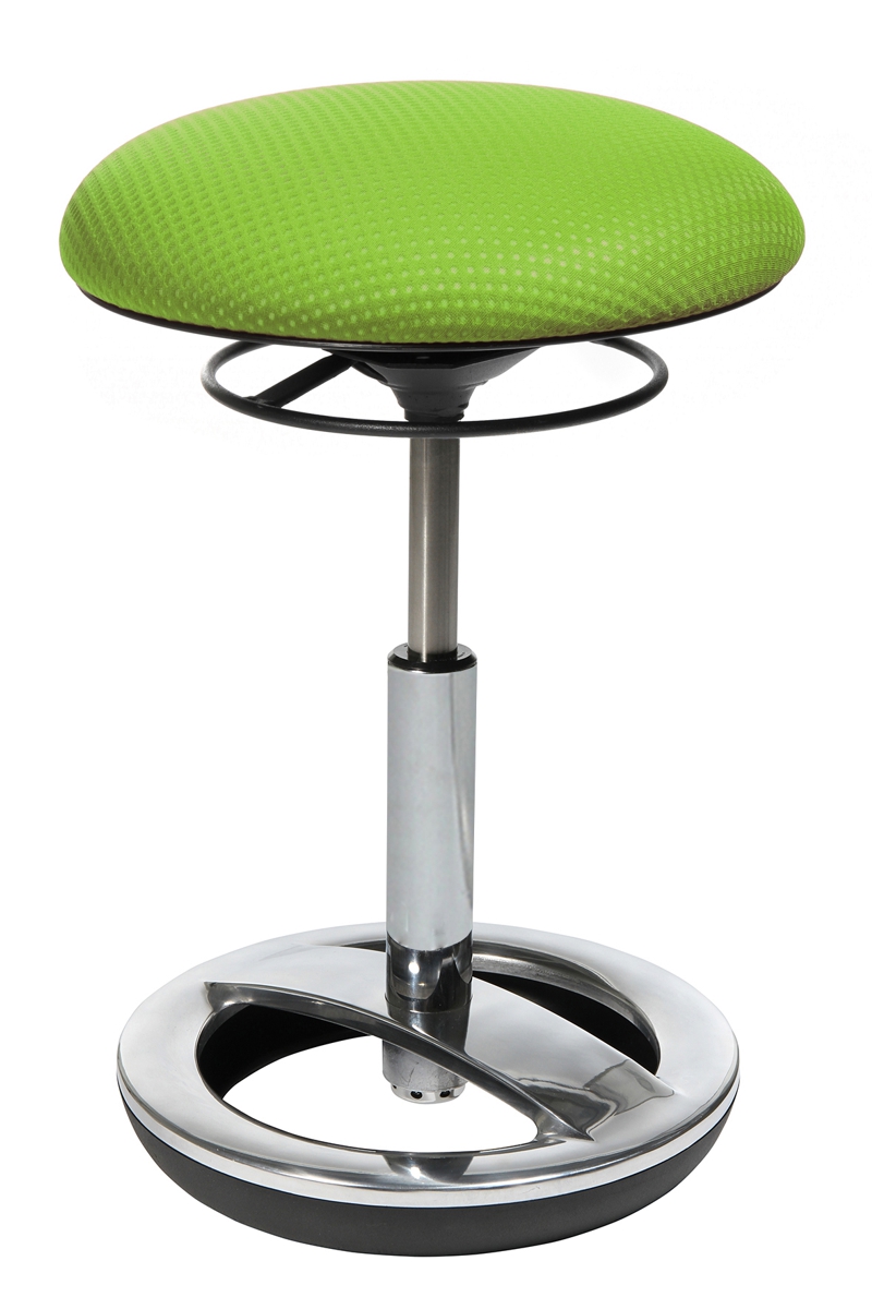 Fitness-Hocker Sitness Bob - grün, Alu poliert - Topstar,