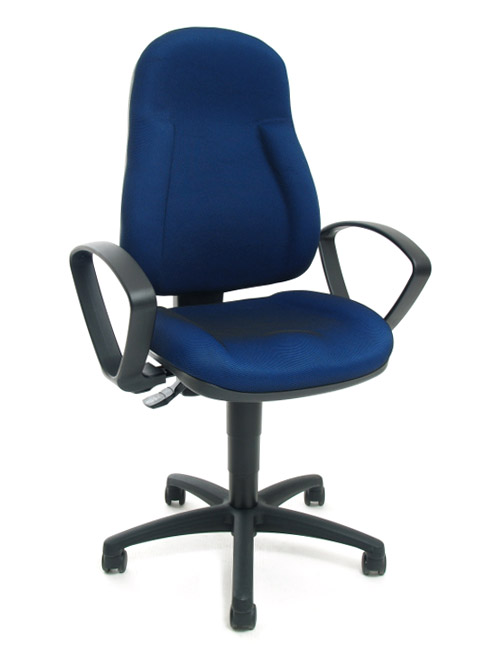 Drehstuhl Wellpoint 10 P mit Armlehnen - blau - Topstar