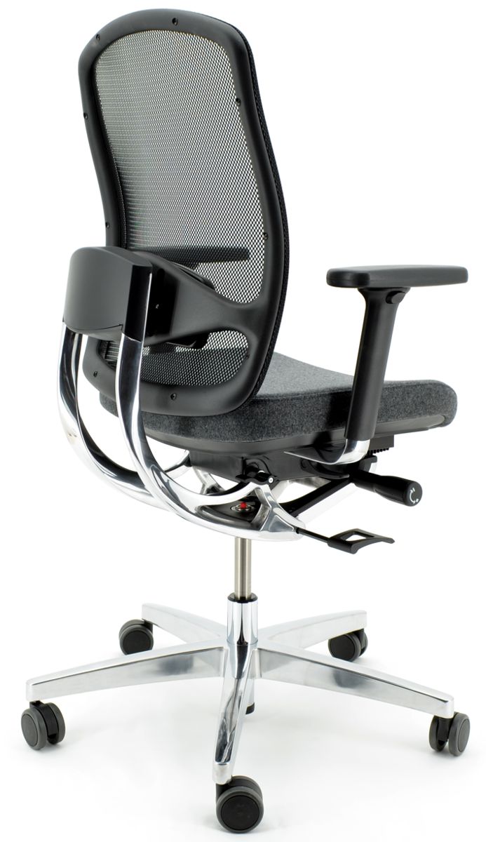 Drehstuhl AluMedic 10 von Wagner - Schurwolle anthrazit