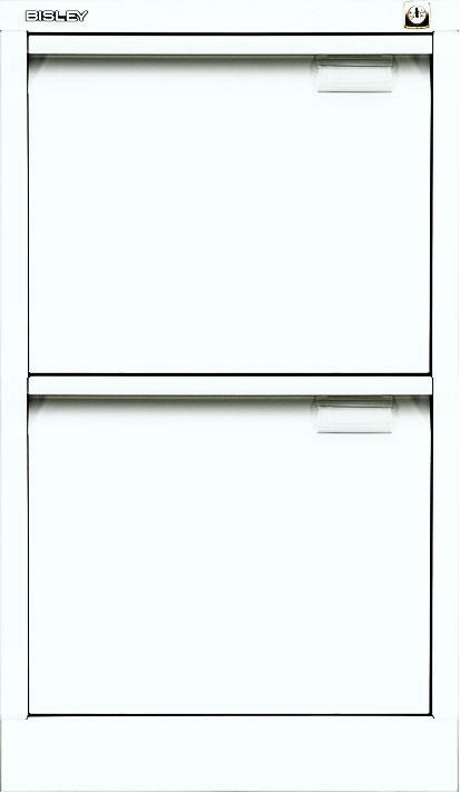 Hängeregistraturschrank mit Griffleiste, einbahnig, 2 HR-Schubladen, DIN A4