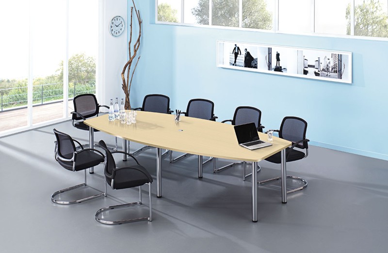 Konferenztisch 280 cm, mit Chromfüßen