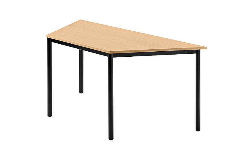 Konferenztisch Trapez 160 cm, Tischfüße in Schwarz