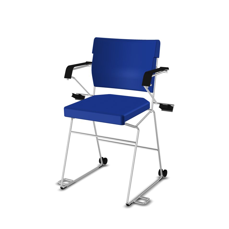 SONDERPREIS - Reha­-Sessel erhöht Giroflex 33-7009-RC - Kunstleder blau