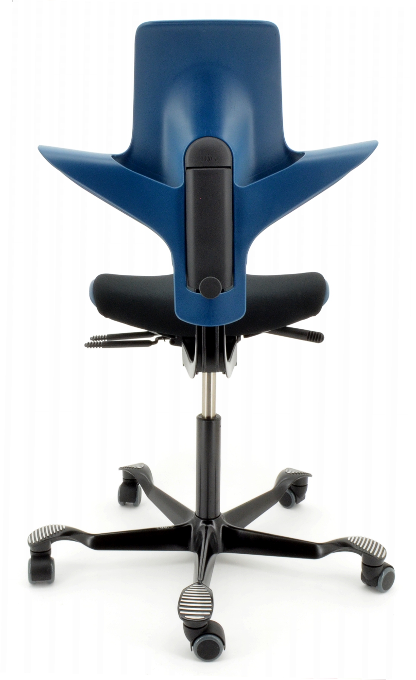 Drehstuhl Capisco Puls 8020 - petroleum / schwarz, inkl. Sitzflächenmatte - HAG