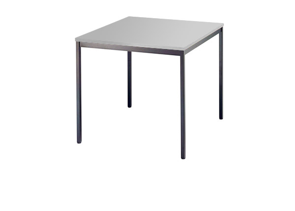 Konferenztisch gerade 80 cm, Tischfüße in Schwarz