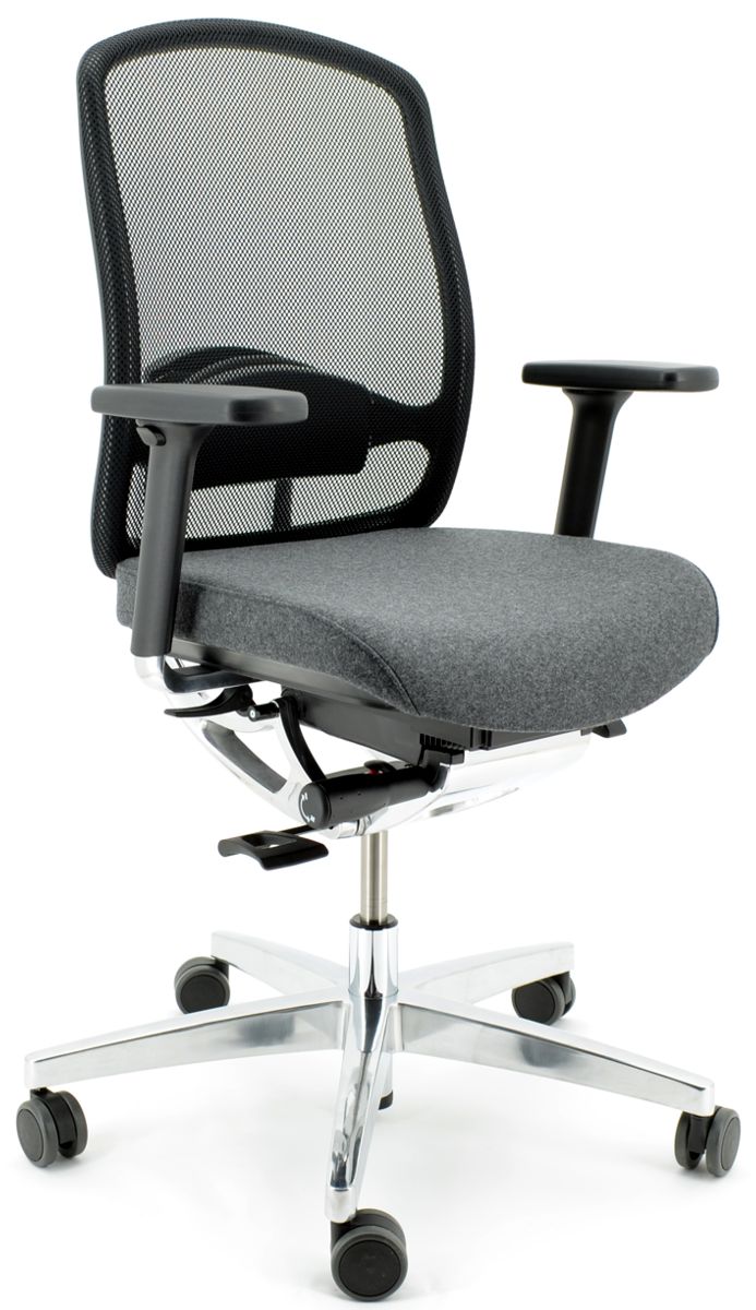 Drehstuhl AluMedic 10 von Wagner - Schurwolle anthrazit