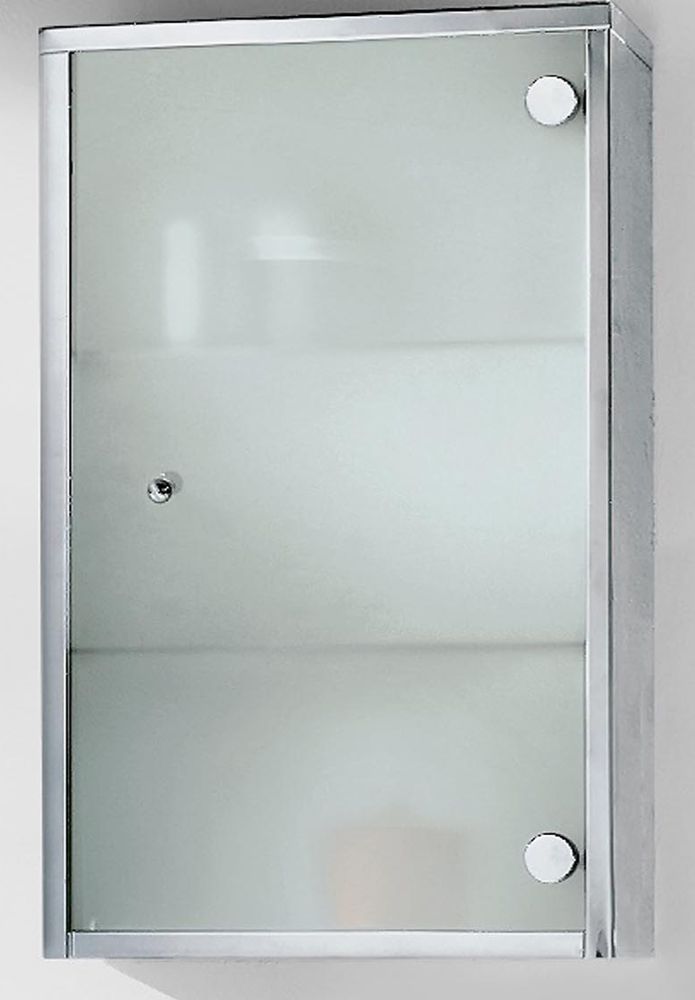 Badezimmer-Hängeschrank Lagio, Chromstahl, Reinhard