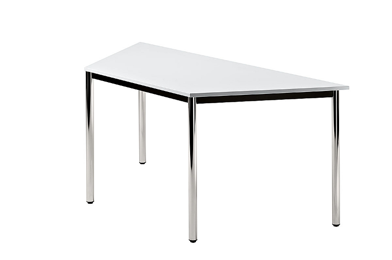 Konferenztisch Trapez 160 cm, Tischfüße verchromt