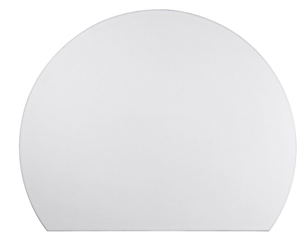 Ansatztisch Halbkreis 80 cm mit Stützfuß in Silber