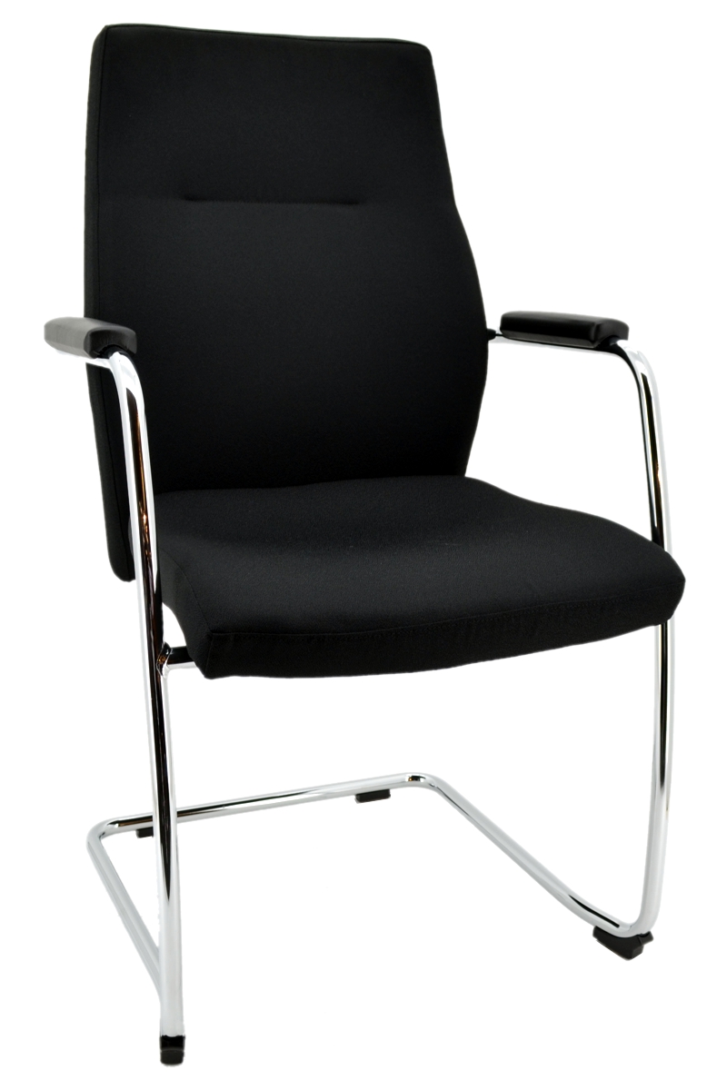 Freischwinger Nero Lux - schwarz - Kunststoffgleiter - Nowy Styl