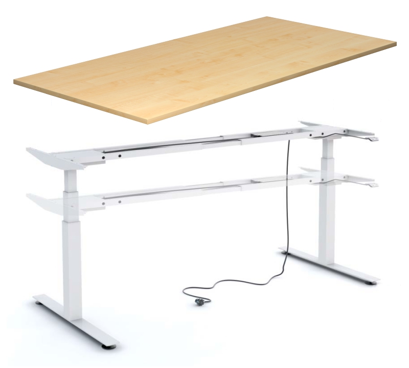 Schreibtisch 200 cm, elektrisch höhenverstellbar - Heyne-Ergo-Aktiv