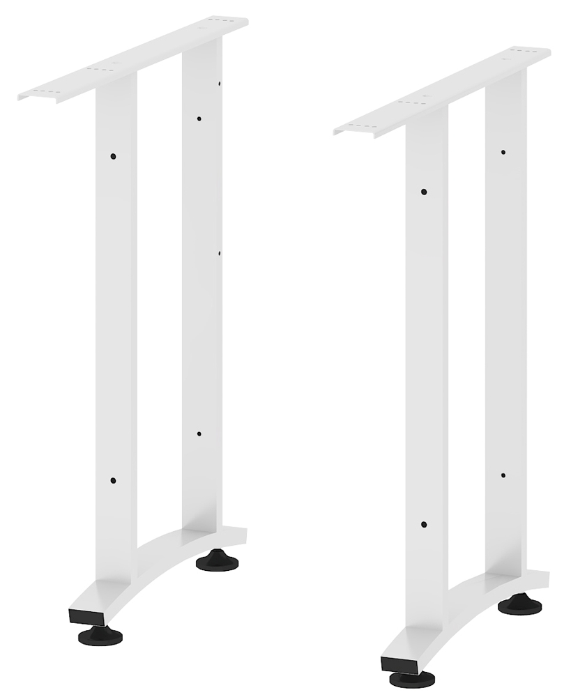 C-Fuß-Paar kurz, weiss