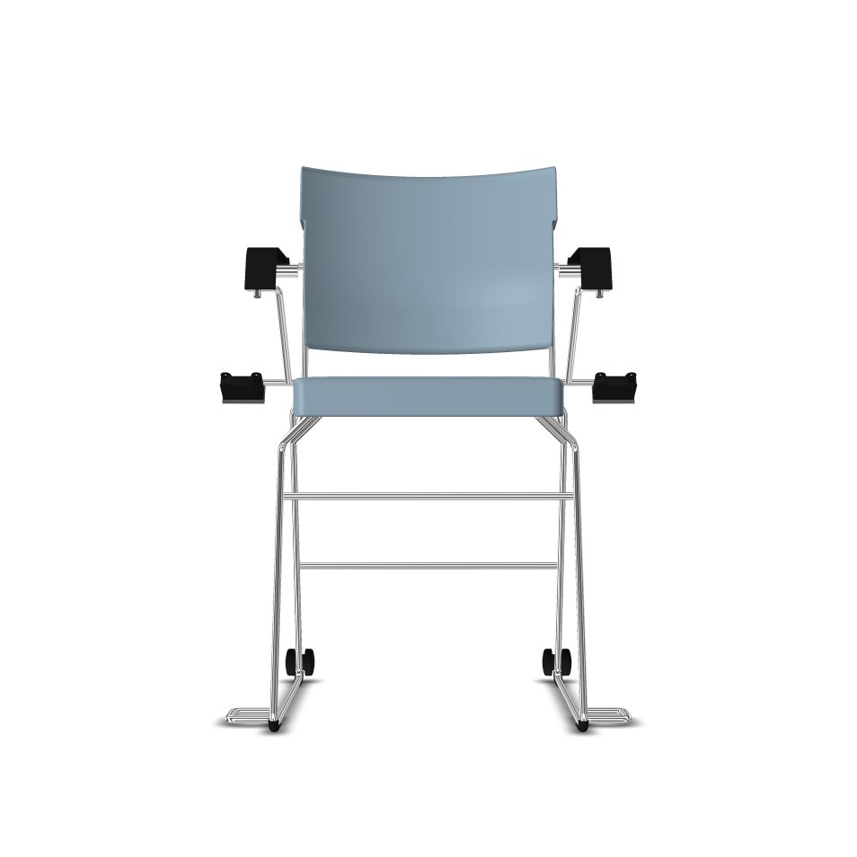 SONDERPREIS -  Reha­--Sessel erhöht Giroflex 33-7009-RC - Kunstleder hellblau