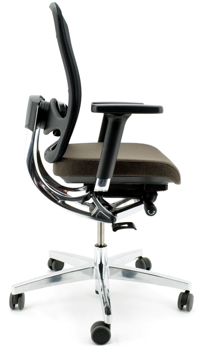 Drehstuhl AluMedic 10 von Wagner - Schurwolle dunkelbraun