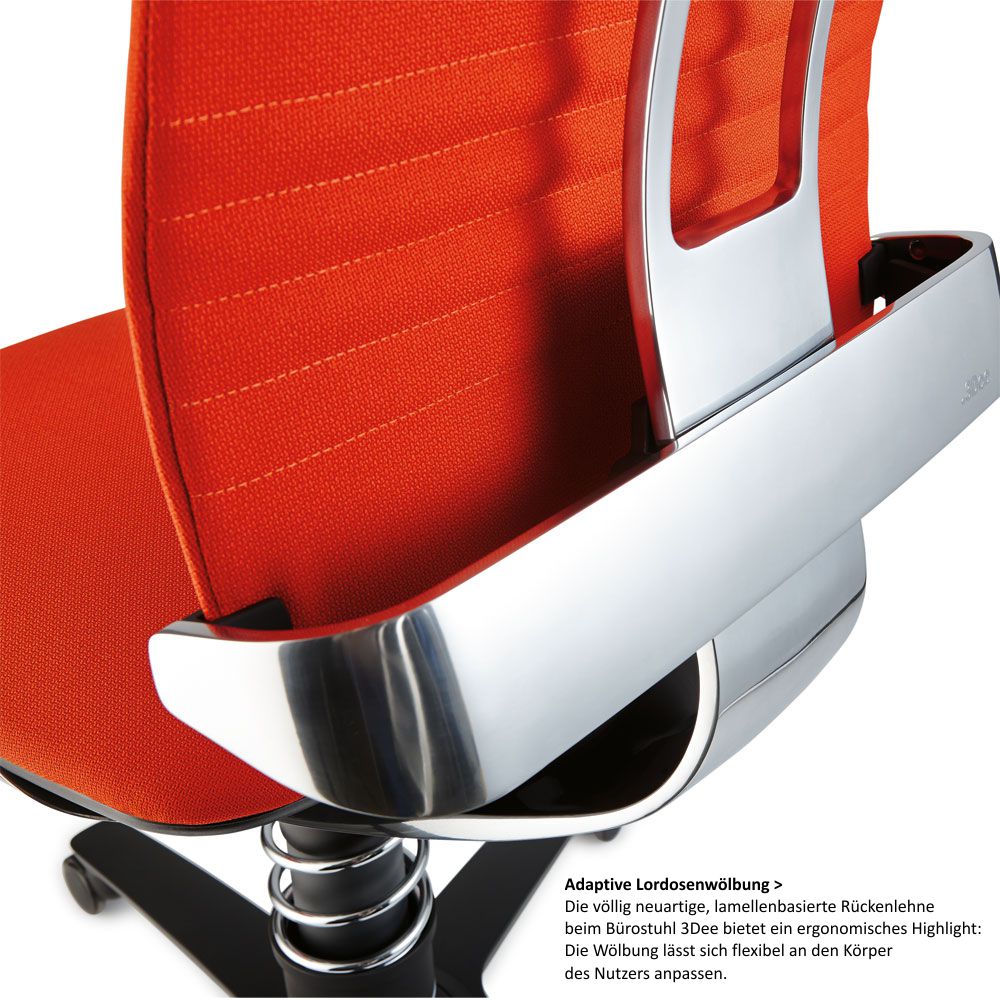 Bürostuhl 3Dee - schwarz, inkl.  Universalrollen - Aeris