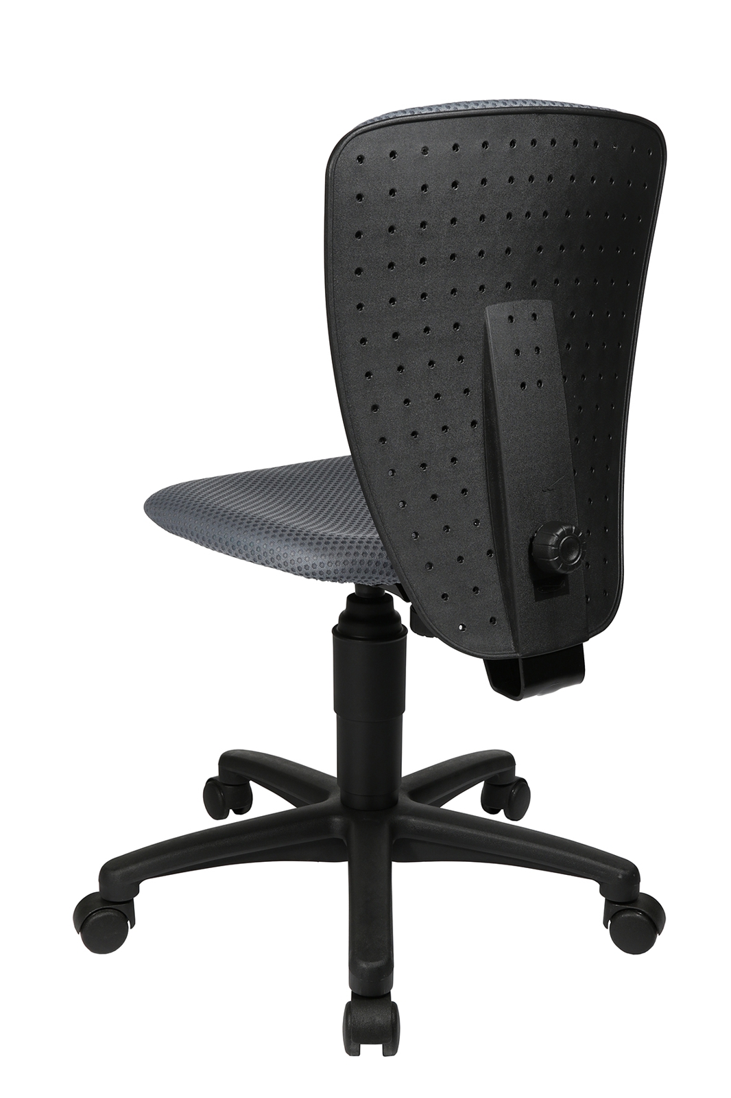 Kinderdrehstuhl High S'cool mit Hartbodenrollen - dunkelgrau,