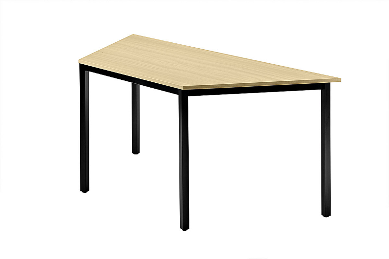 Konferenztisch Trapez 160 cm, Tischfüße in Schwarz