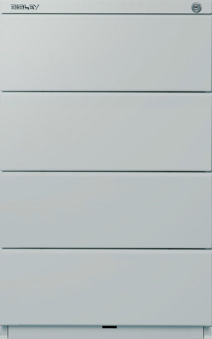 Rollcontainer OBA52, 4 Schubladen à 150 mm 25 mm Abdeckplatte