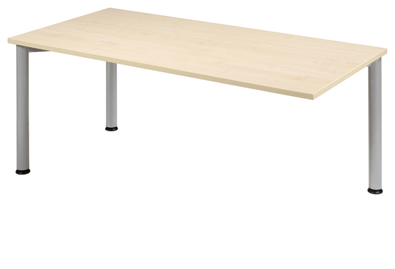 Anbau-Schreibtisch gerade 160 cm, 3 Füße, rechts verkettbar, stufenlos höhenverstellbar
