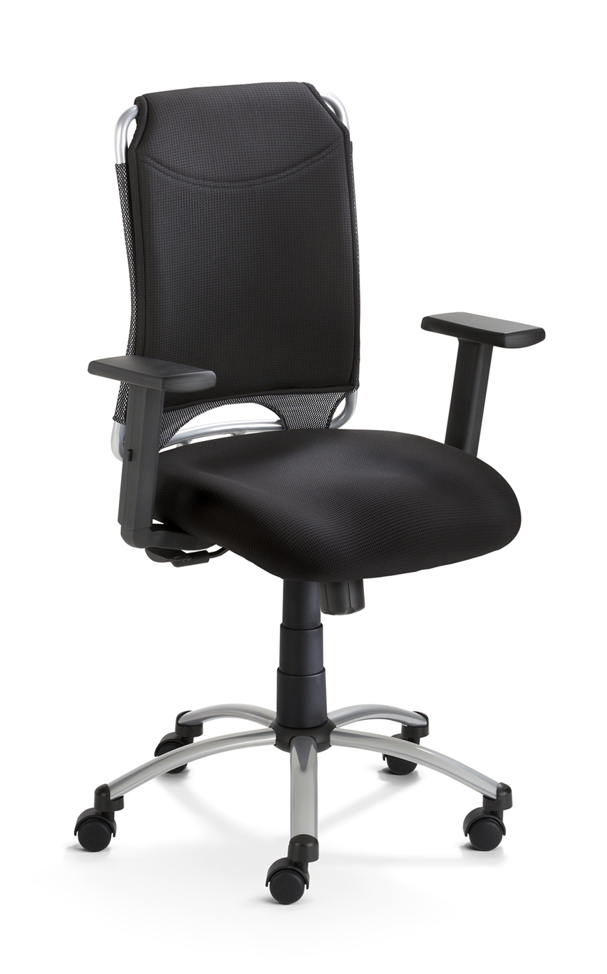 Drehstuhl Mayer Spirit in Schwarz mit Armlehnen