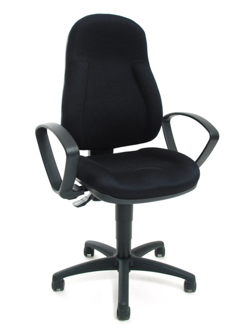 Drehstuhl Wellpoint 10 P mit Armlehnen - schwarz - Topstar