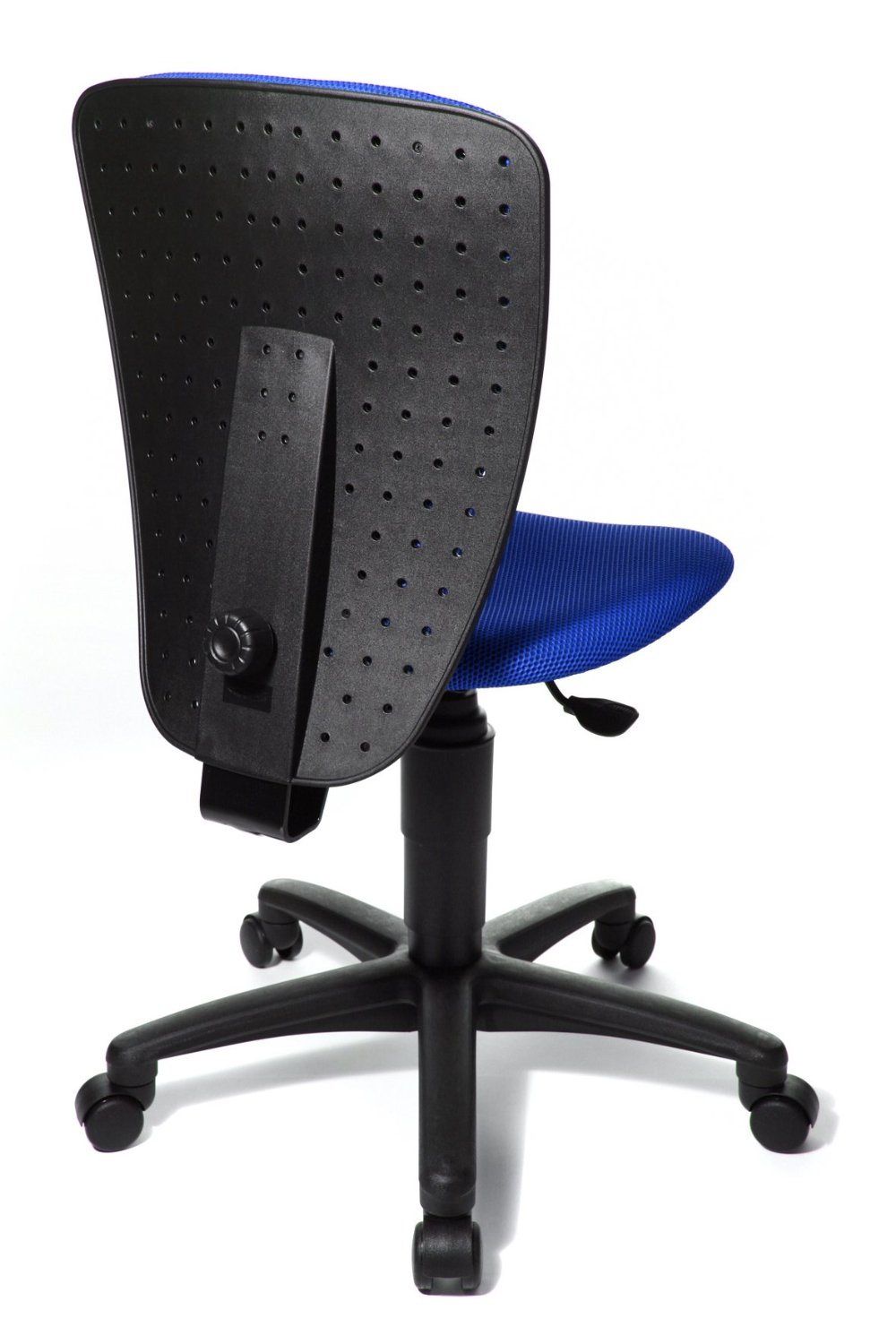 Kinderdrehstuhl Topstar High S'cool - blau - mit Hartbodenrollen,