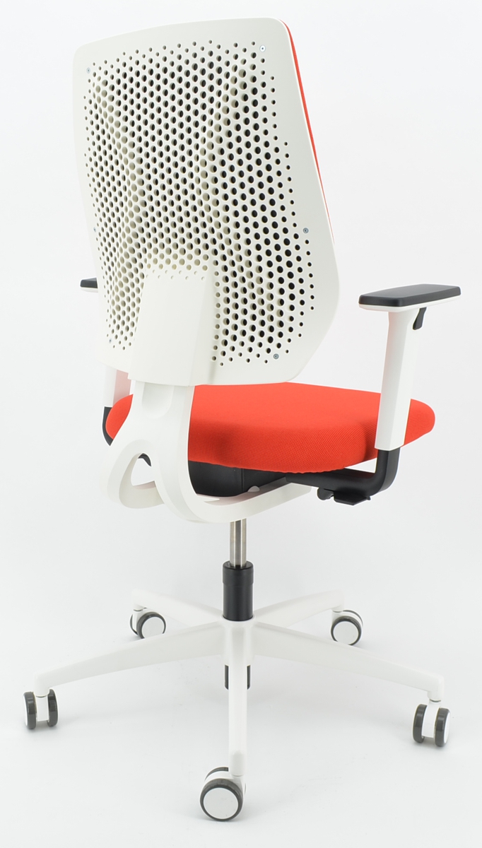 Drehstuhl Trend!Office speed-o - weiß/orange-rot - Dauphin