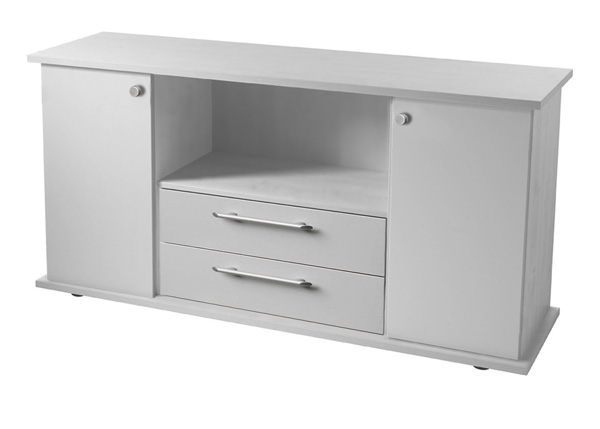 Sideboard: Schrank SB6S mit zwei Fächern und Drehtüren und Schüben