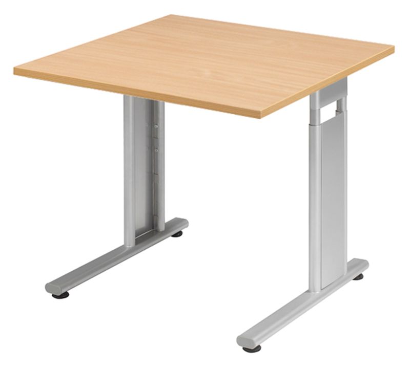 Schreibtisch gerade 80 cm, stufenlos höhenverstellbar