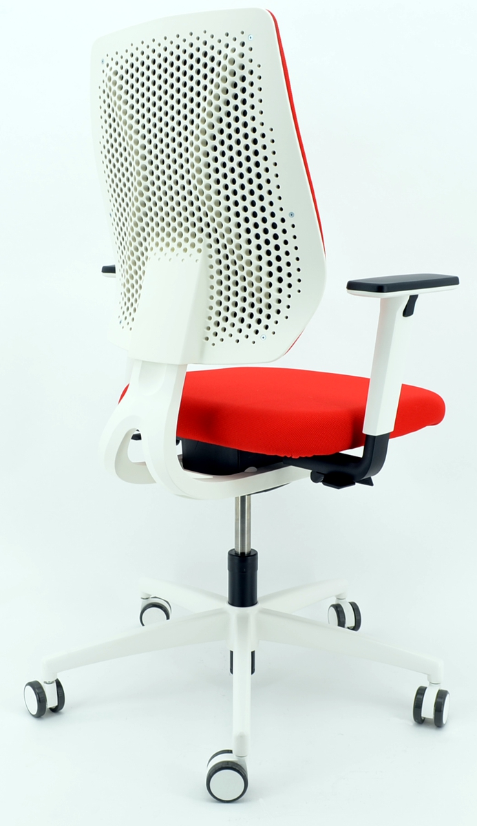 Drehstuhl Trend!Office speed-o - weiß/rot- Dauphin