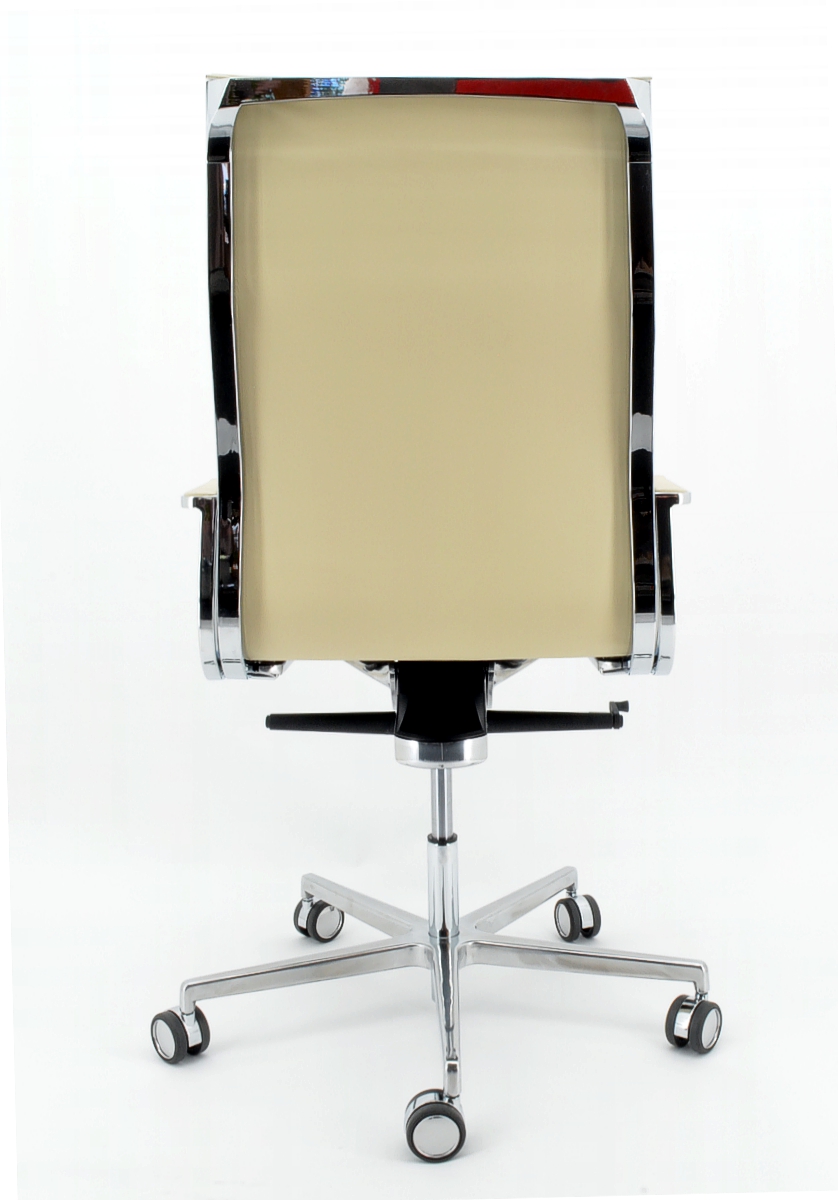 Luxy Chefsessel Nulite - Leder beige, Rücken hoch