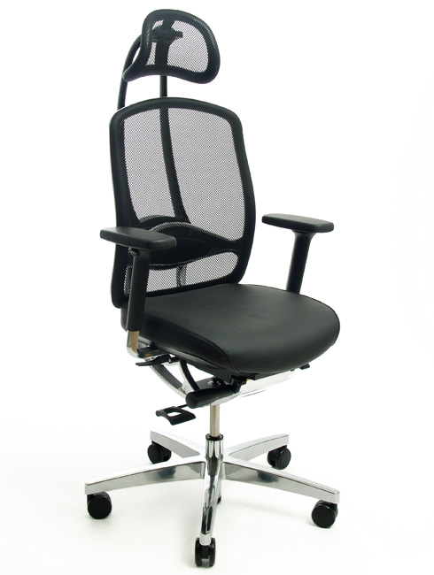 Drehstuhl AluMedic 10 von Wagner in Leder Schwarz