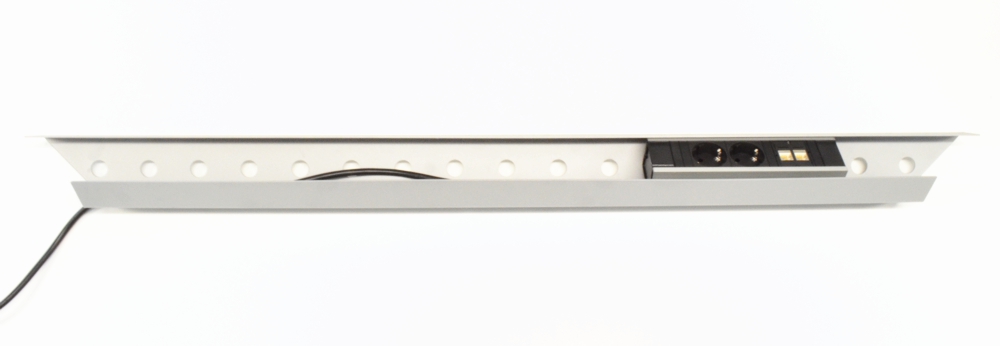 Kabelkanal, 110 cm, Stahl silber