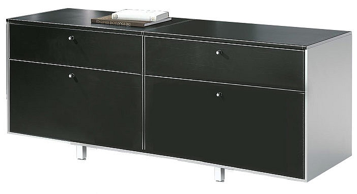 Sideboard Corium - Leder schwarz - Fantoni