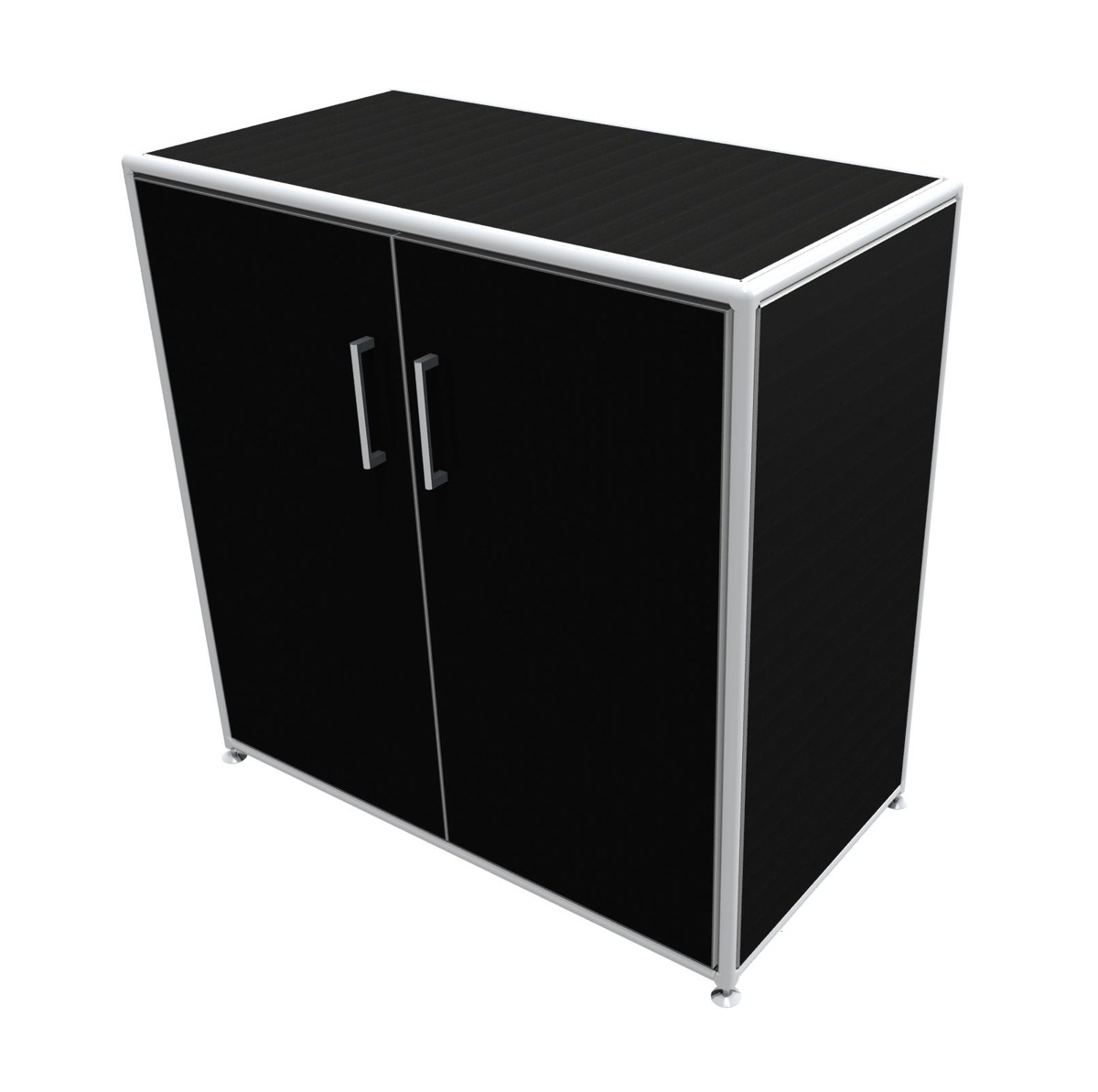 Regal 2 OH mit Türen - Bosse Modul Space - schwarz