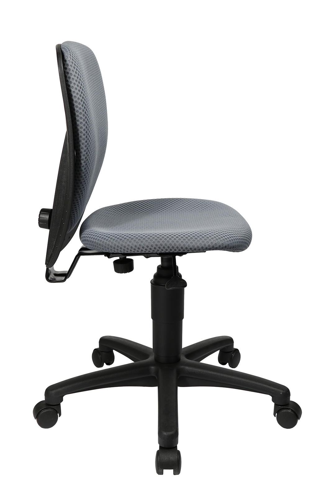 Kinderdrehstuhl High S'cool mit Hartbodenrollen - dunkelgrau,