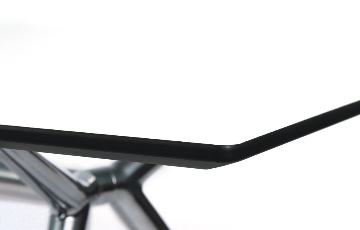 W-Table - 220 cm - High-Tech Schichtstoff - Gestell poliert