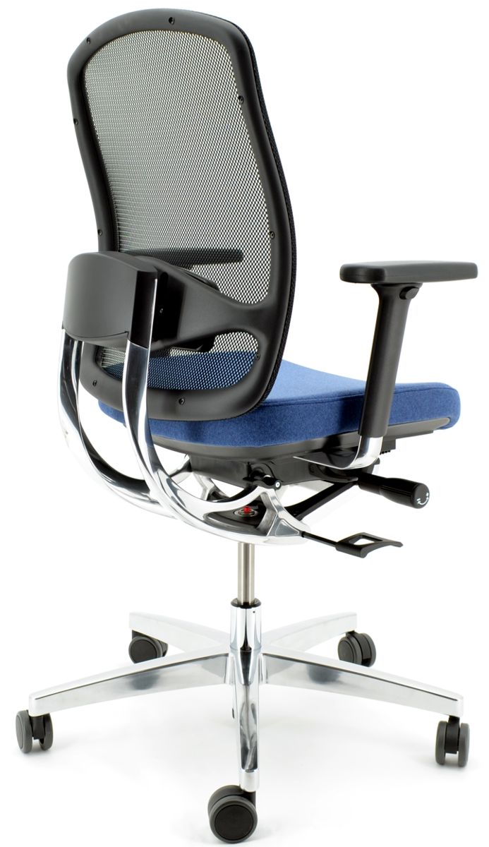 Drehstuhl AluMedic 10 von Wagner - Schurwolle dunkelblau