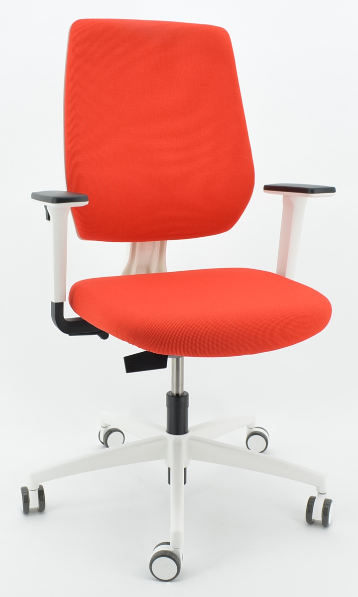 Drehstuhl Trend!Office speed-o - weiß/orange-rot - Dauphin