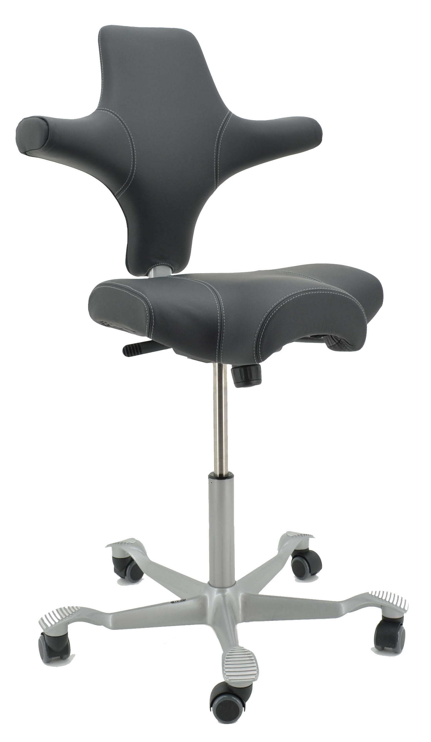 Drehstuhl Capisco 8106 - Antigo Soft Leder schwarz - HAG