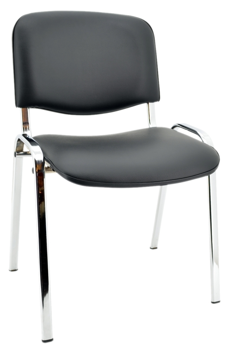 Konferenzstuhl ISO - Kunstleder schwarz, Chrom - Nowy Styl