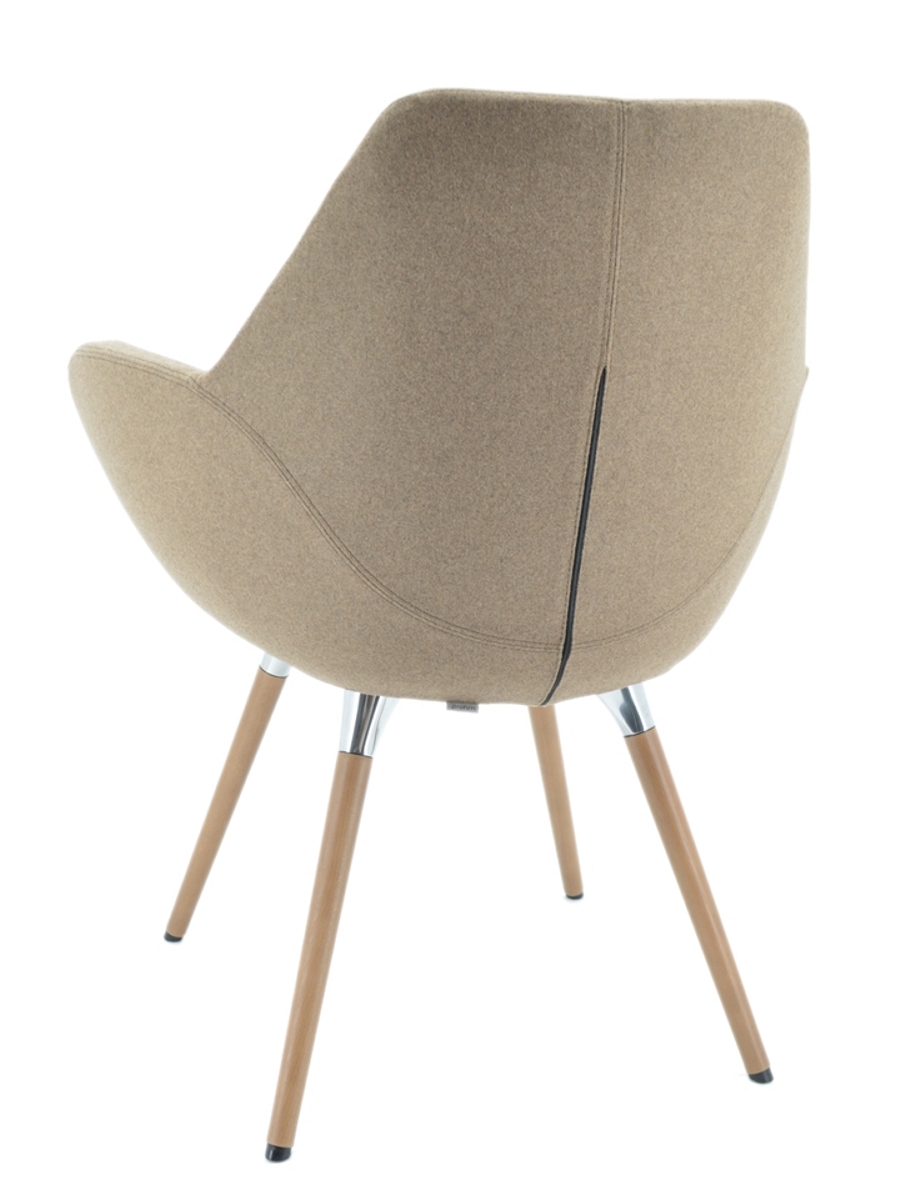 Besucherstuhl Fan 10HW - braun - PROFIm