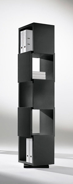 Célia 5er-Turmregal, drehbar - schwarz - Tema Home