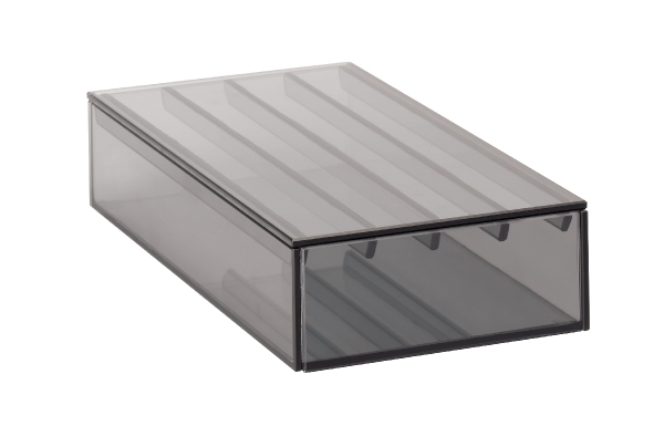 Seleco VITREO Design-Stiftebox mit Deckel aus Glas