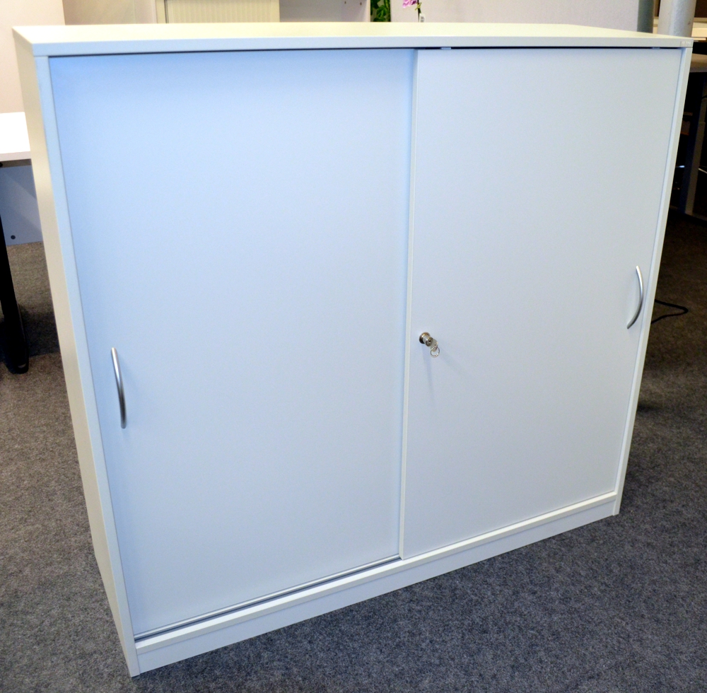 Schiebetürenschrank - 3 OH - weiß - Heyne